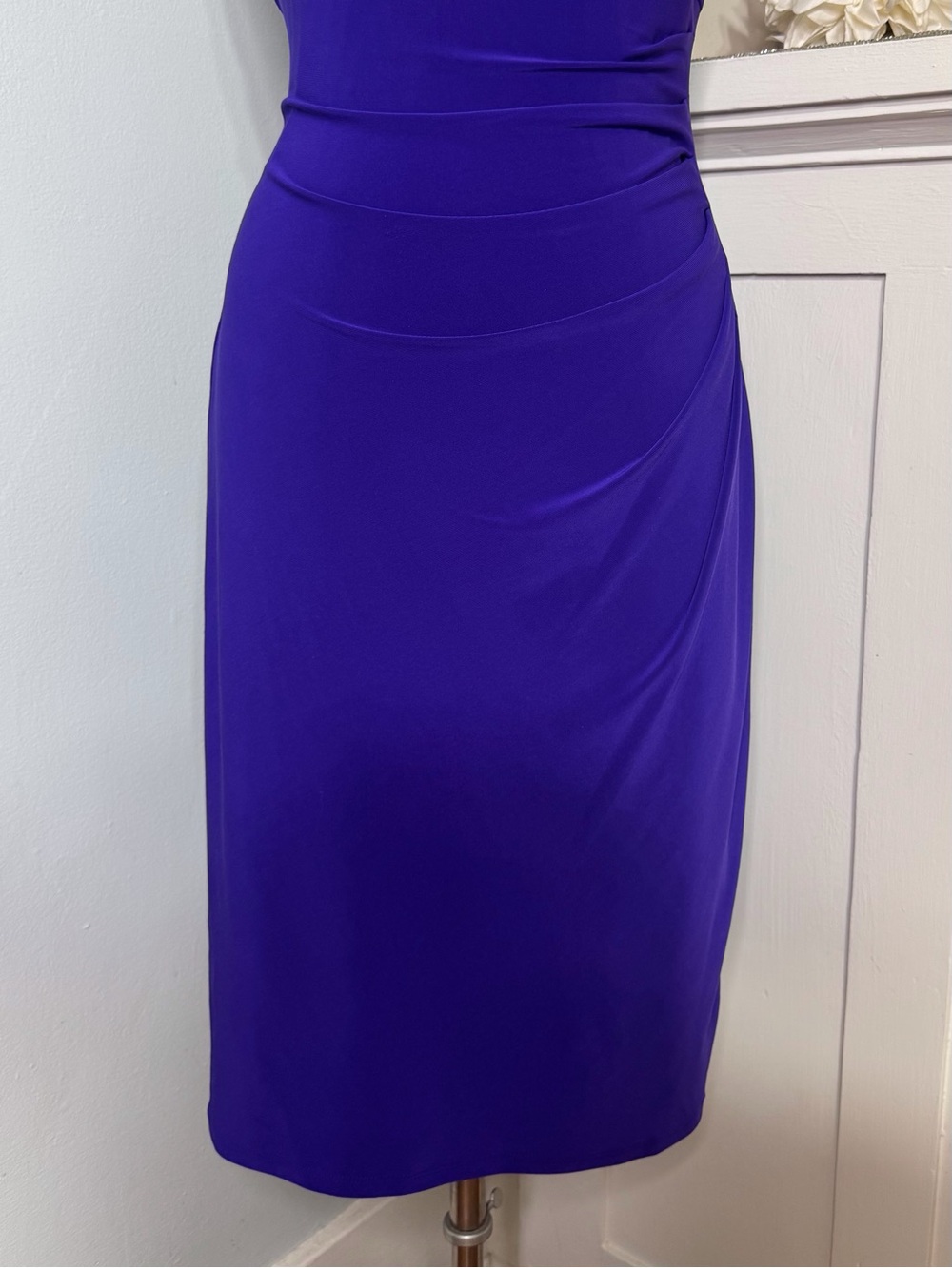 Ralph Lauren Purple Jersey Ruched Sheath Dress 12 - Picture 4 of 10
